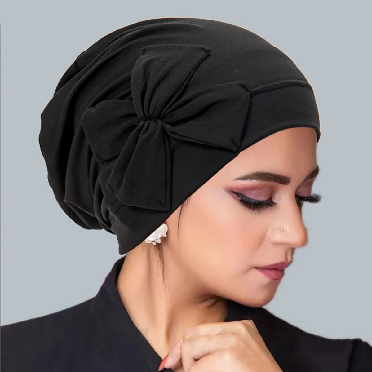 Neue Muslimische Frauen Innere Hijab Hut Bowknot Turban Indische Motorhaube Kopftuch Mützen Haarausfall Kopf Wrap Chemo Kappe Turbante Mujer
