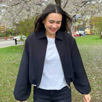 Damen Bomberjacke 2025 – gepuffte Varsity-Jacke mit Reißverschluss