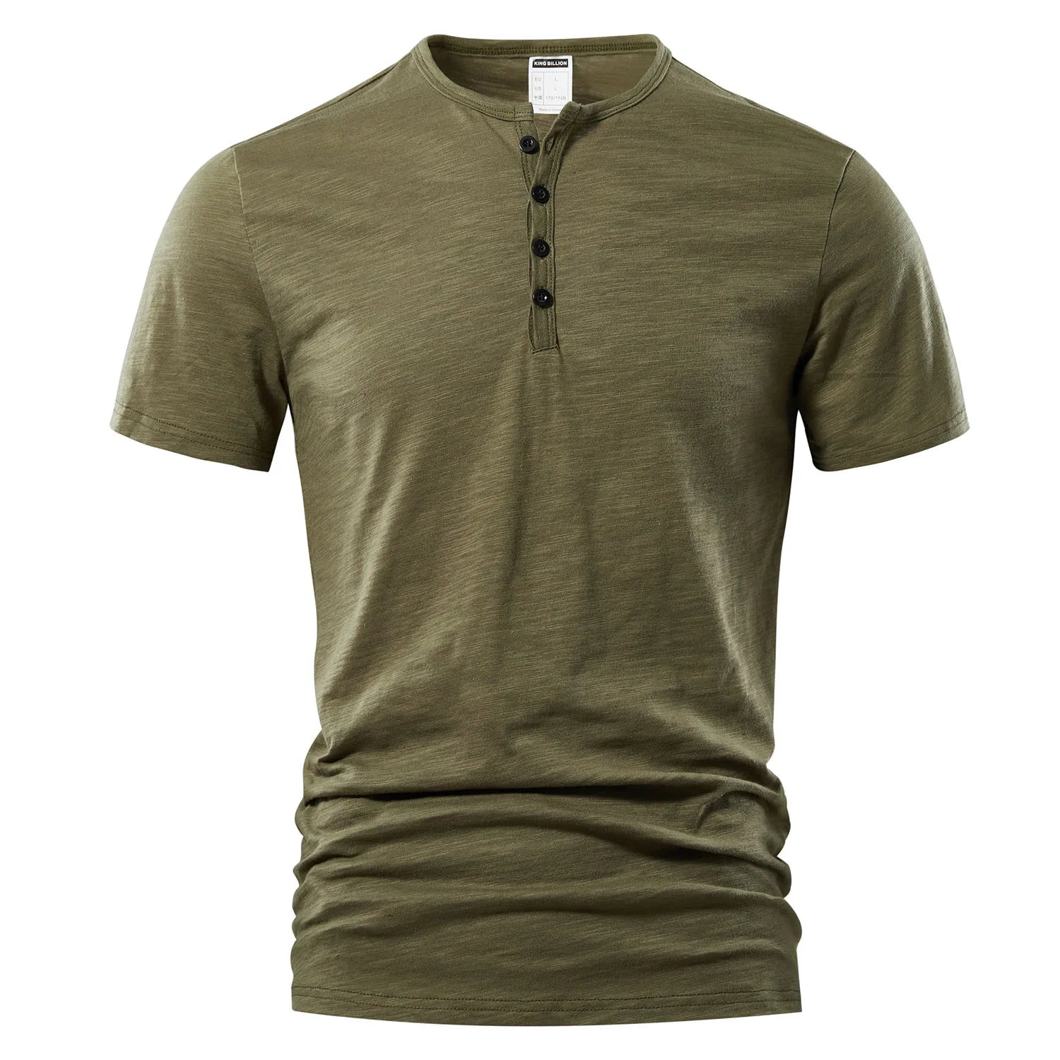 T Shirt Männer Casual Hohe Qualität Sommer Kurzarm Henry neck Herren T Shirts Mode Grundlegende T-shirt Männlich