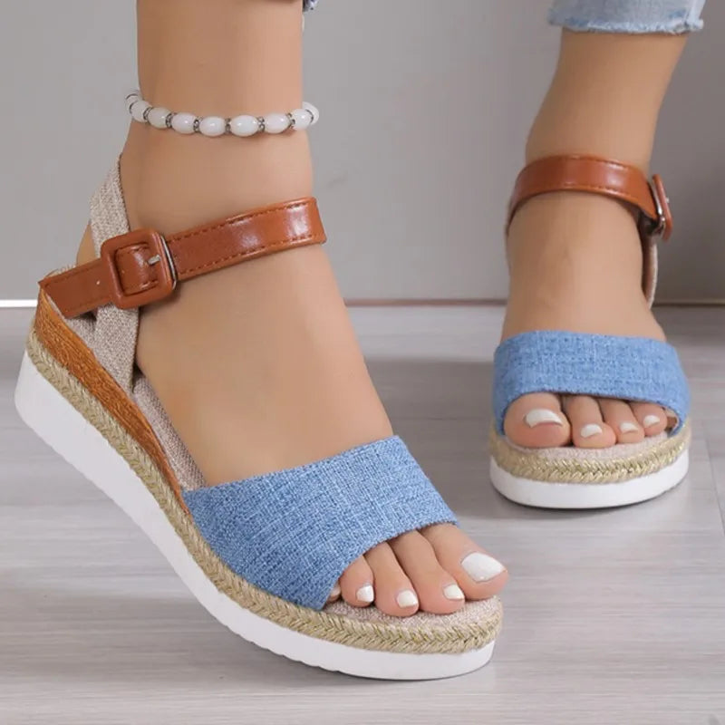 Sommer Frau Sandalen Schuhe Weiche Schuhe Frau Elegante Sandalen Frau Keil Damen Schuhe Party Schuhe Weibliche Frauen Sandale