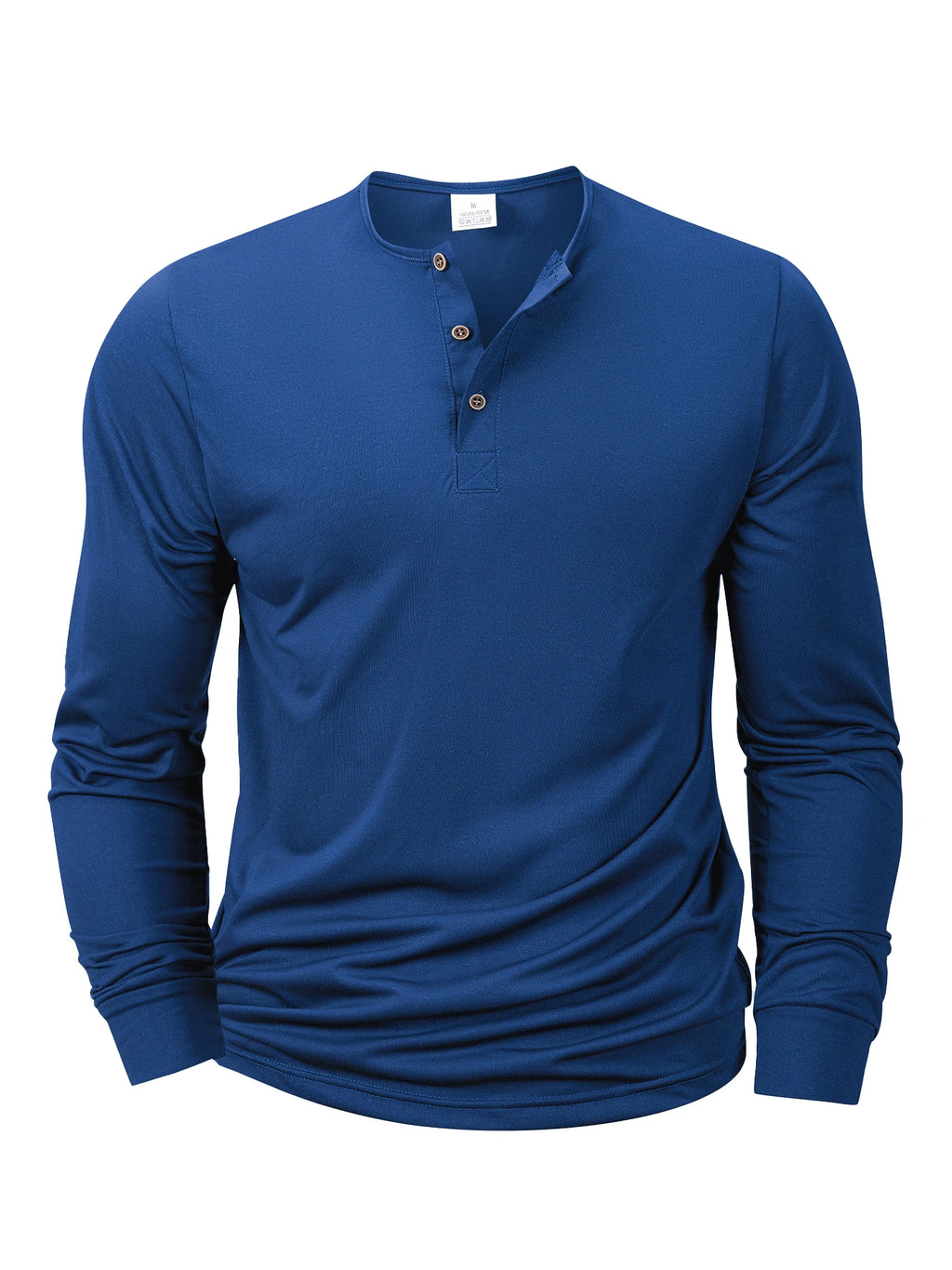 Langärmliges Herren-T-Shirt mit Henley-Ausschnitt, schmale Passform, T-Shirt mit lässigem Knopf, bequemes Fitness-T-Shirt, gemütliches Oberteil