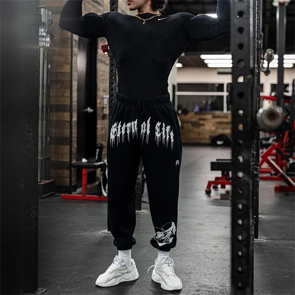 Herbst Frühling Neue Marke Herren Gym Jogger Baumwolle Hosen Streetwear Jogginghose Sport Leggings Hosen Fitness Bodybuilding Böden