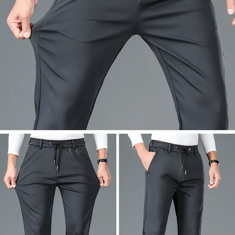 Eis Seide Coole Herren Hosen 2024, Neue Sommer Dünne Casual Outdoor Schnell trocknend Jogginghose Männlichen Gerade Baggy Casual Männer hosen