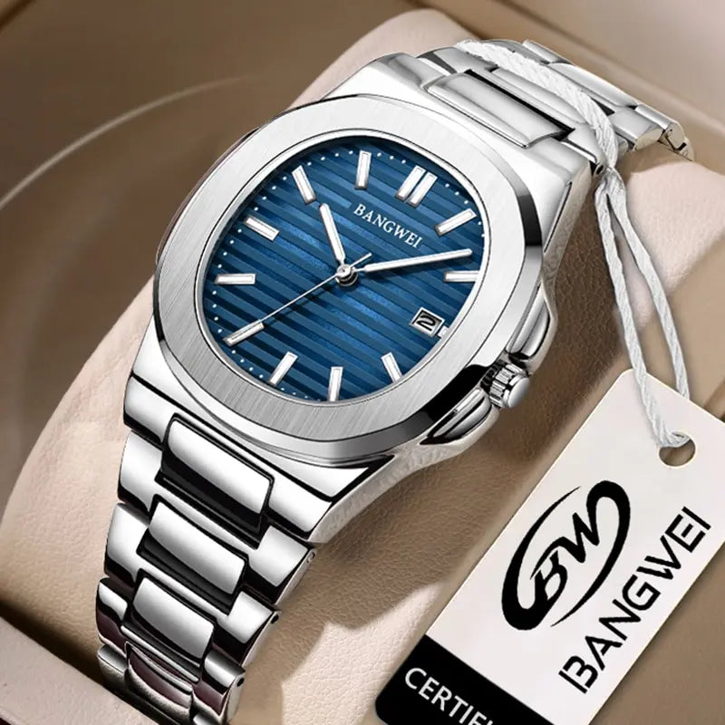 2024 neue Luxus Männer Quarzuhren 30m wasserdicht automatische Datums uhr Mann Edelstahl Sport Chronograph Uhr für Männer Uhr