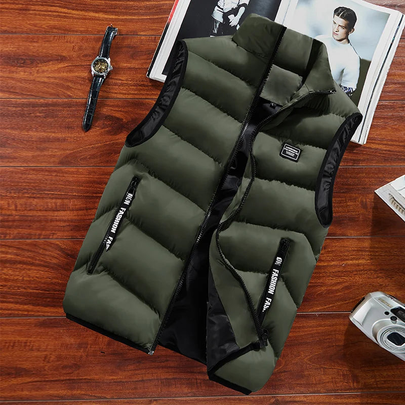 Frühling Mode Herren Jacke Ärmellose Weste Thermische Weiche Westen Casual Mäntel Männlichen Baumwolle Herren Weste Männer Verdicken Weste 8Xl