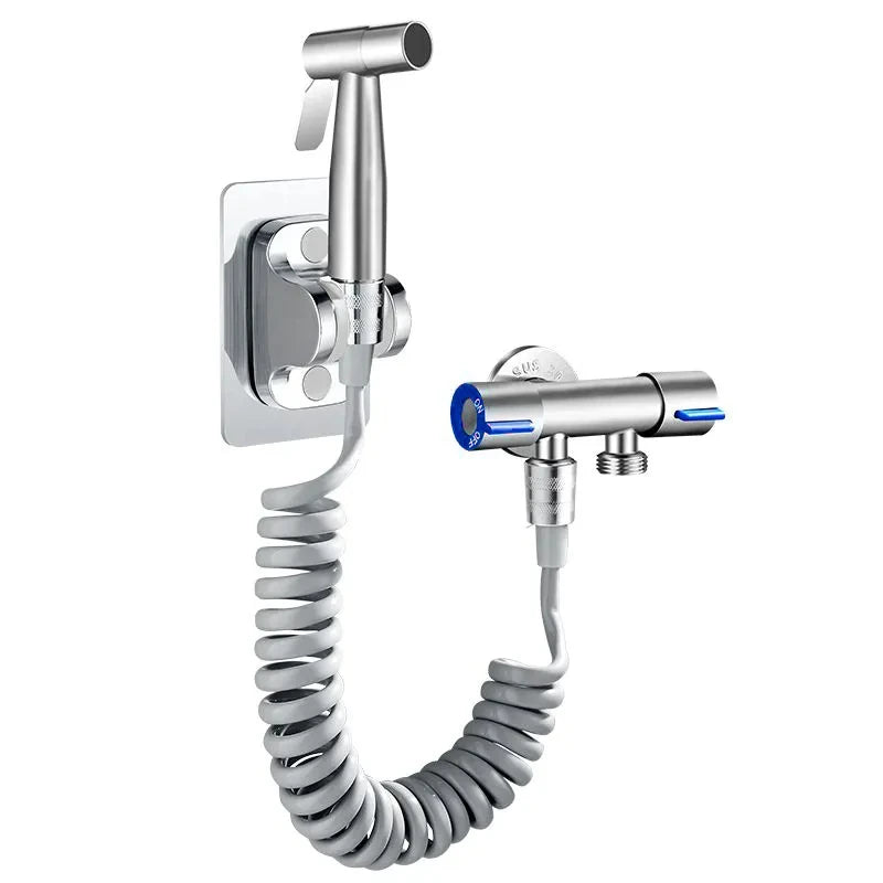 Hand-Bidet-Sprühset, Spritzpistole aus Edelstahl 304, Dusche, Hand-WC-Bidet-Wasserhahn, Sprühgerät, Duschdüse, selbstreinigend