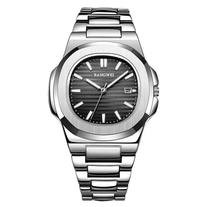 2024 neue Luxus Männer Quarzuhren 30m wasserdicht automatische Datums uhr Mann Edelstahl Sport Chronograph Uhr für Männer Uhr
