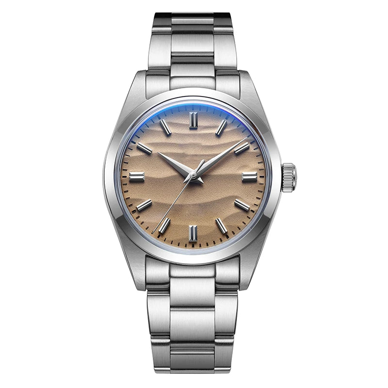 ADDIESDIVE Heißer Verkauf AD2030 Ohne LOGO Uhr Edelstahl 100M Wasserdicht Quarz Uhren 3D Sand Zifferblatt männer Armbanduhr kleid