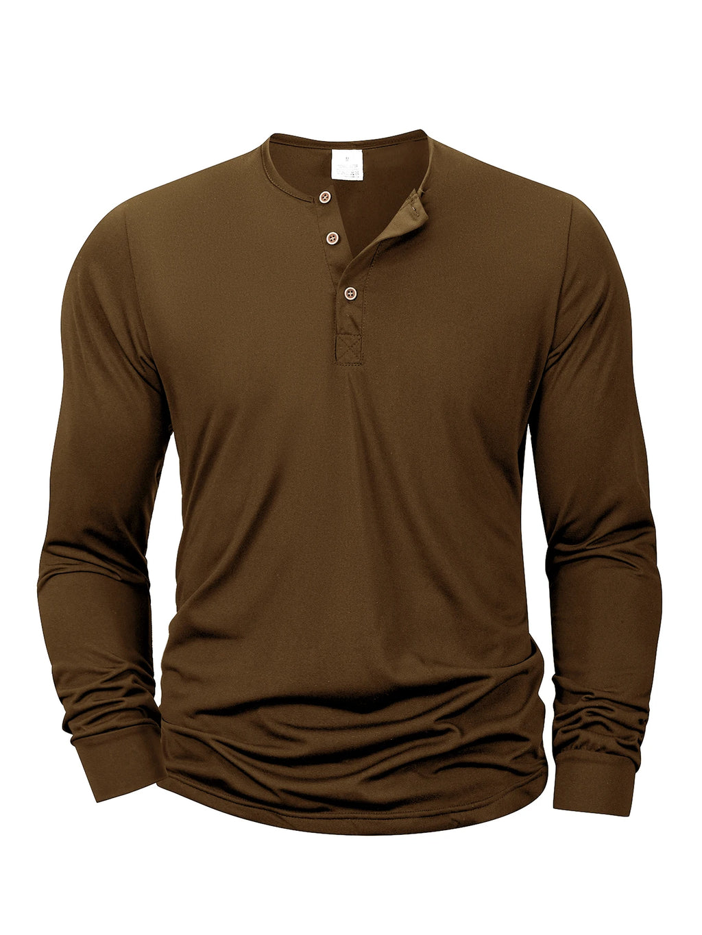 Langärmliges Herren-T-Shirt mit Henley-Ausschnitt, schmale Passform, T-Shirt mit lässigem Knopf, bequemes Fitness-T-Shirt, gemütliches Oberteil