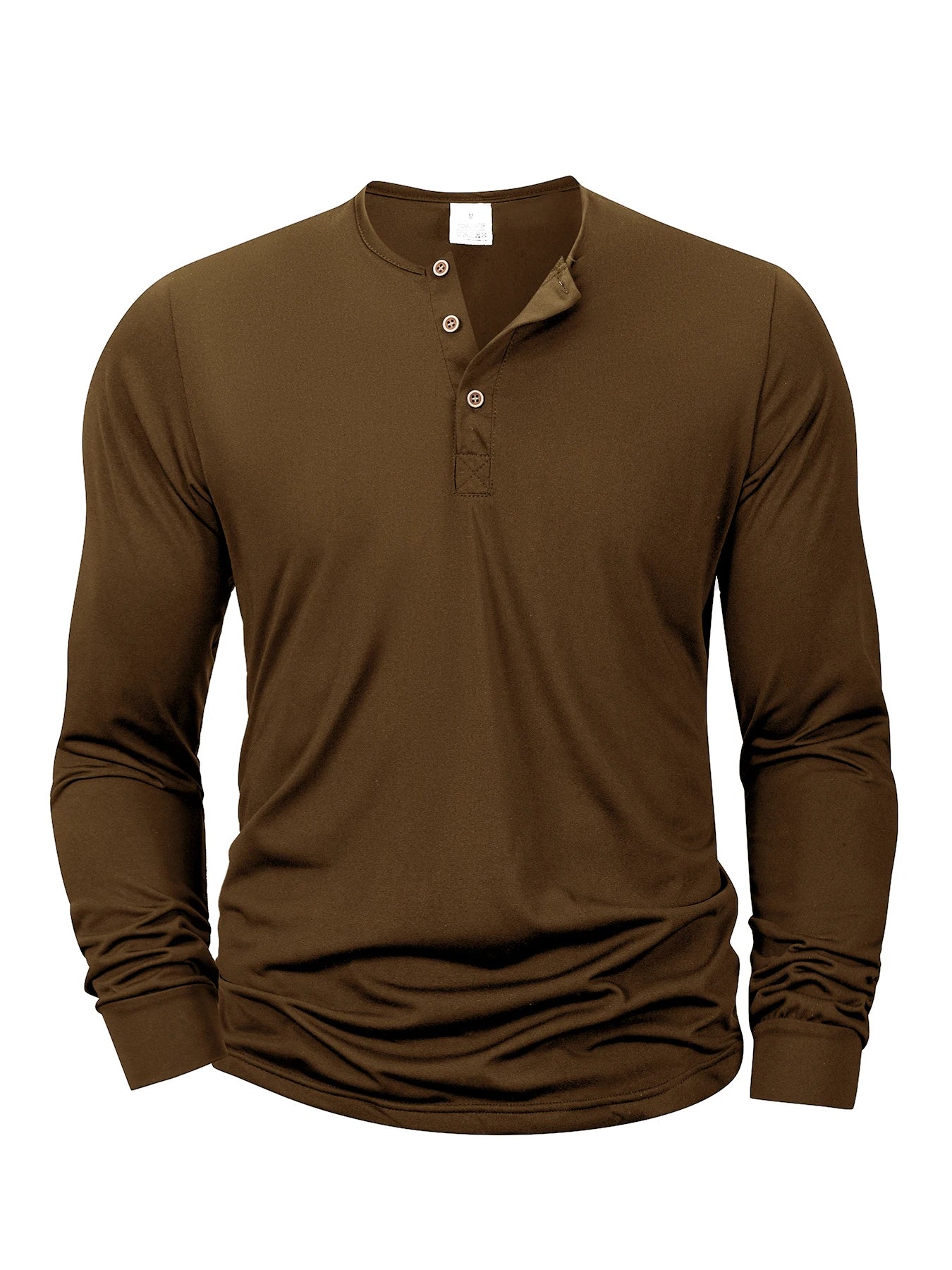 Langärmliges Herren-T-Shirt mit Henley-Ausschnitt, schmale Passform, T-Shirt mit lässigem Knopf, bequemes Fitness-T-Shirt, gemütliches Oberteil