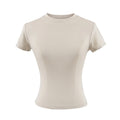 2024 neue Hohe Qualität Casual T shirt Sexy Dünne Kurzen Ärmeln Mode Trend Solide Frauen Kleidung y2k Tops