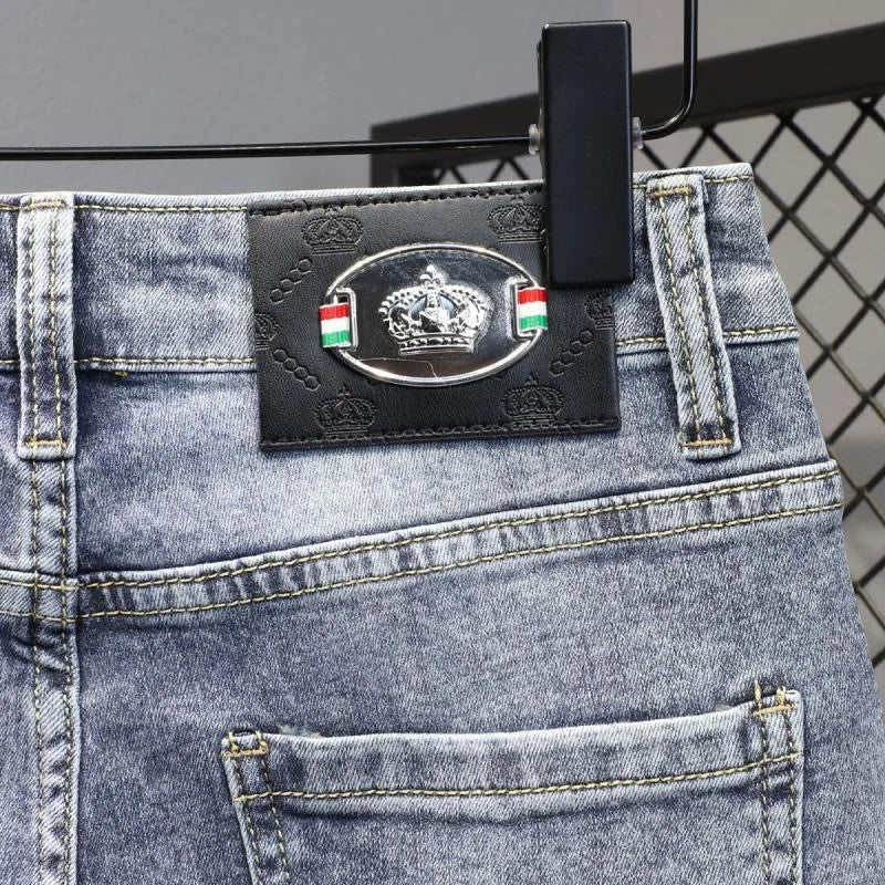 Sommer Stretch-Baumwolle shorts Herren lässige Sashimi-Komfort hochwertige Plus-Size-Jeans shorts
