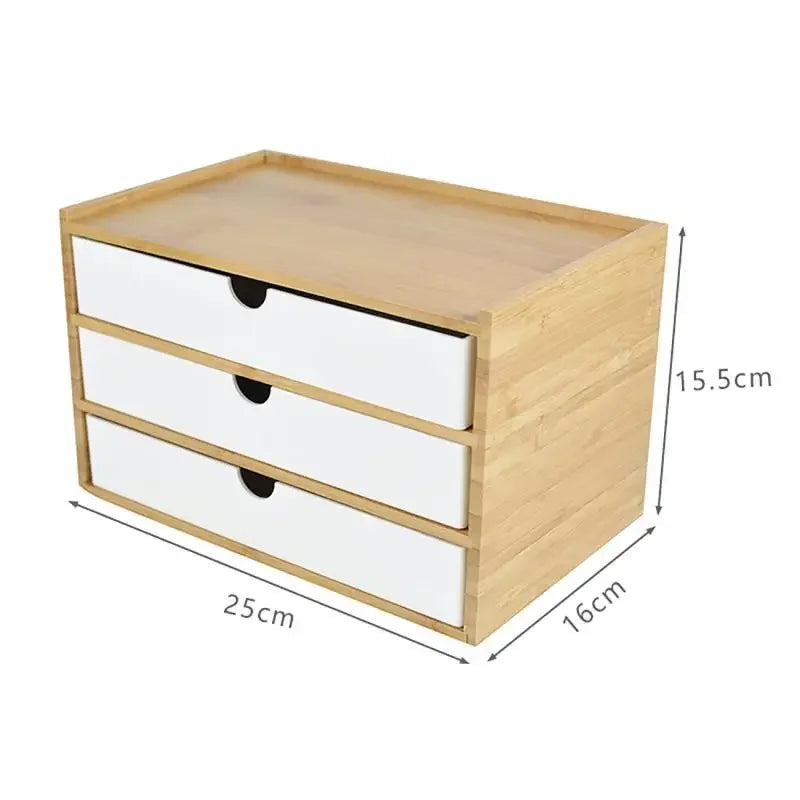 1-3 Schicht Bambus Aufbewahrungsbox Kleinigkeiten Kosmetik Schmuck Schreibwaren Headset Aufbewahrungsbox Home Office Hotel Aufbewahrungsschubladen