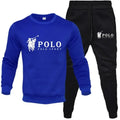 Frühling und Herbst Freizeit Fitness Jogging Mode Anzug Herren und Damen Rundhalspullover mit langen Ärmeln + Hose 2 Sets
