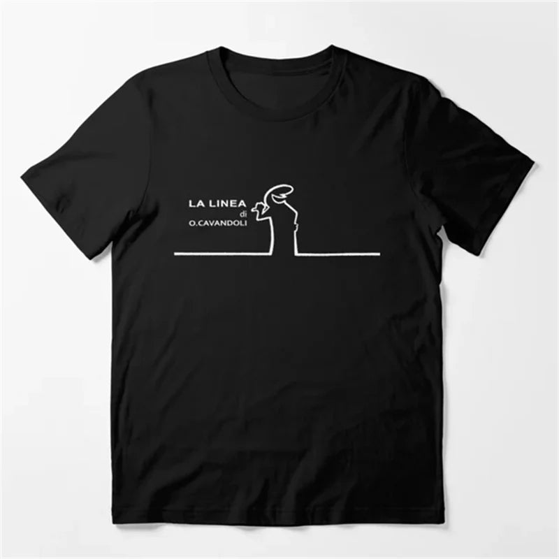 La Linea Die Linie Osvaldo Cavandoli TV T Hemd Männer Glücklich Mode Frauen t-shirts Streetwear T Rundhals Casual Tops camisetas