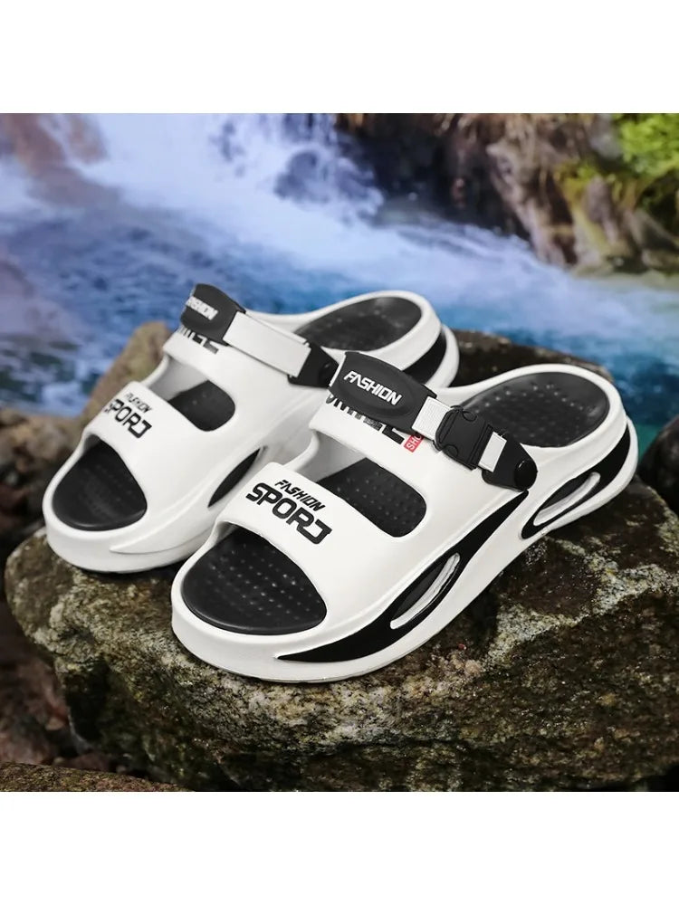 Sommer-Herrenpantoffeln, Strand-Sandalen, lässige, rutschfeste Outdoor-Slides mit weicher Sohle für den täglichen Gebrauch.