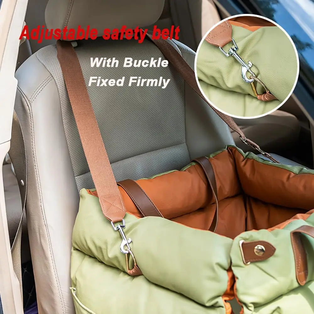 Das Auto-Haustierbett ist abnehmbar und waschbar, geeignet für alle vier Jahreszeiten. Wasserdichtes und beißendes Hundebett aus Leder-PU
