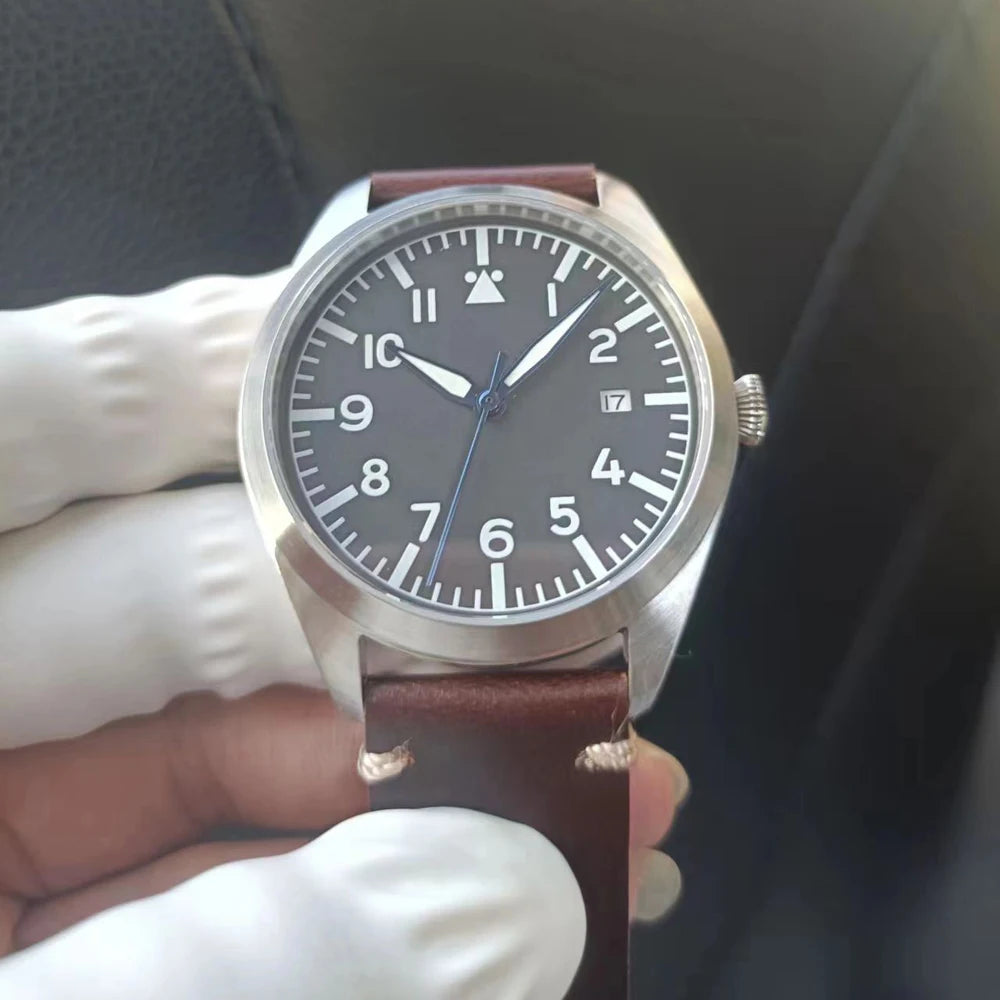 Swiss Uhren Aviator Pilot Automatikuhr Field Mechanische  Fliegeruhr Flieger Armbanduhr Reloj Aviador Piloto Clock Uhr