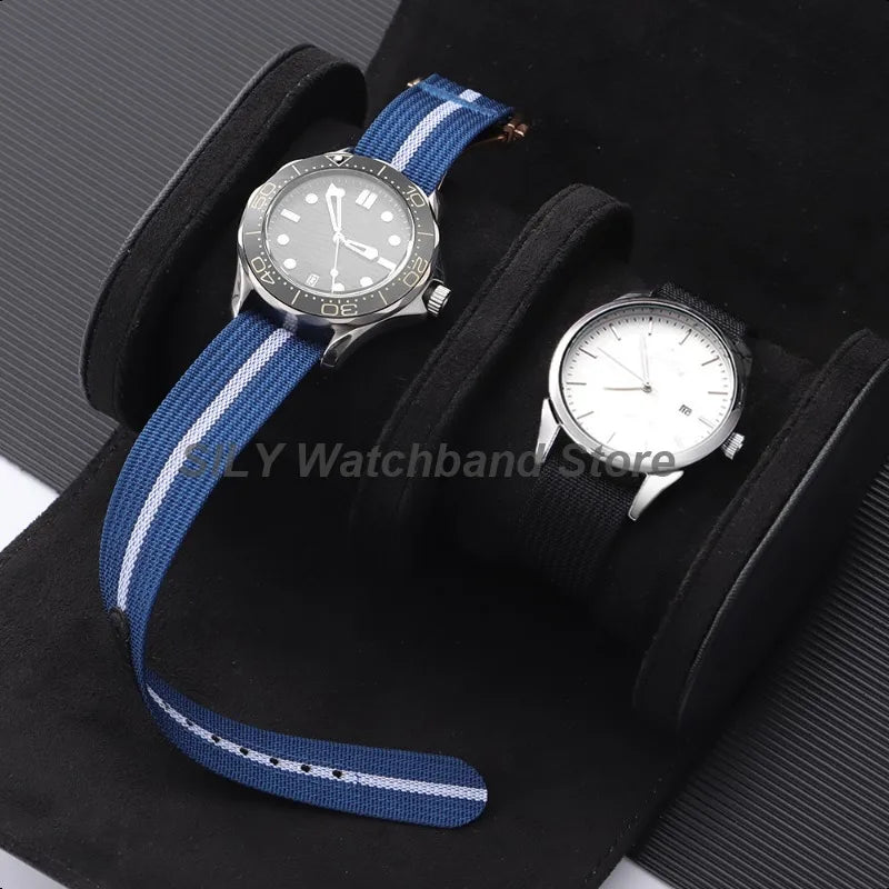Nylon-Canvas-Armbänder für Tudor für Rolex 20 mm Faltschließe, gerippte Nylon-Armbänder, universeller Sport-Armbandgürtel für Herren und Damen