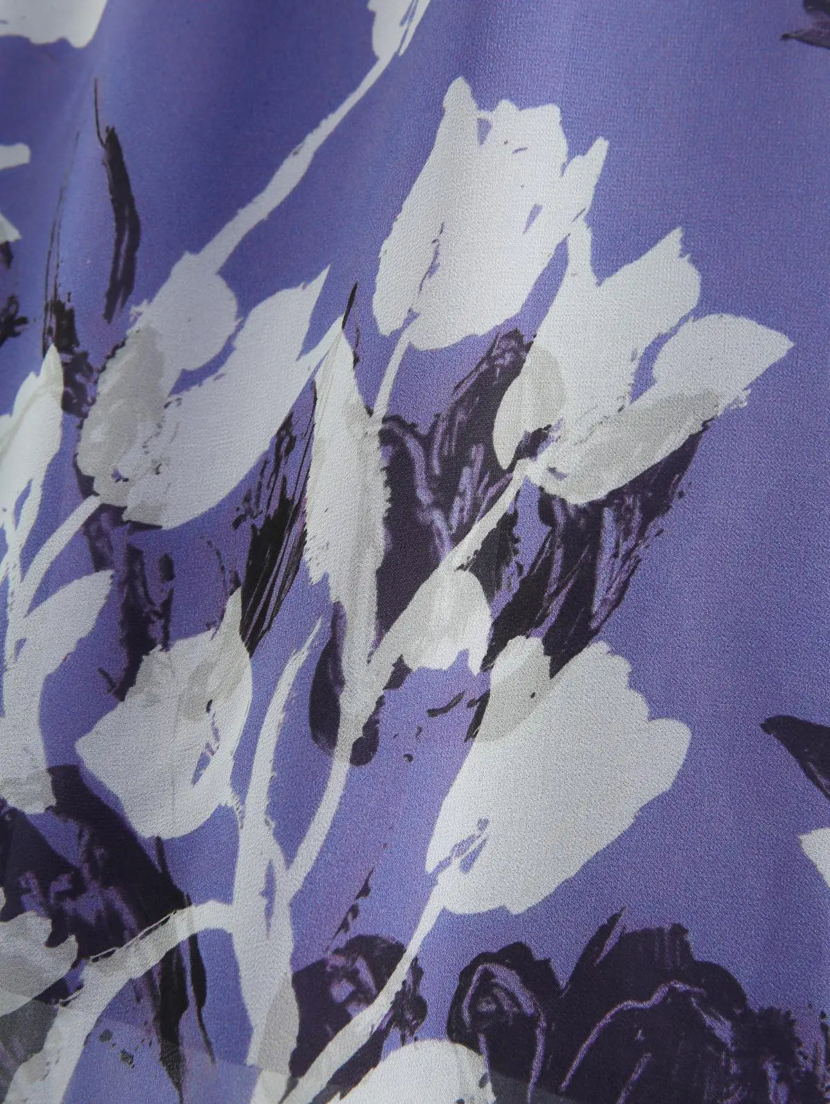 Neue Sommerkleider für Damen, lila Blumendruck, Rüschen, geteiltes A-Linien-Trägerkleid mit abnehmbarem Gürtel, Cocktail-Partykleid, Vestido