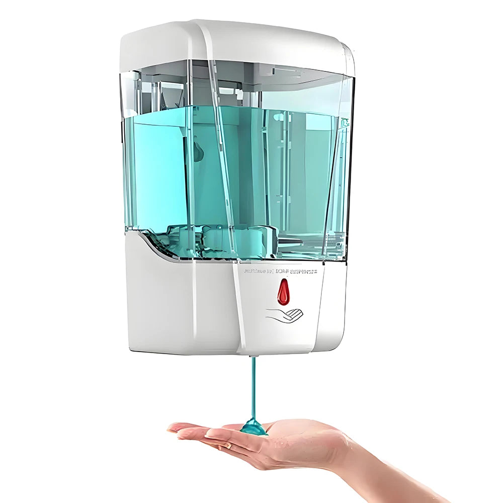 Automatischer berührungsloser Seifenspender 700 ml, wandmontierter, batteriebetriebener Sensor-Handwascher mit großem Fassungsvermögen für Badezimmer und Küche