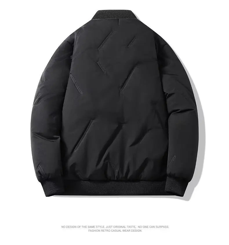 Herbst- und Winter-Baseballkragen, modische und vielseitige Baumwolljacke für Herren, warme Baumwolljacke für den Außenbereich, Baseballjacke,
