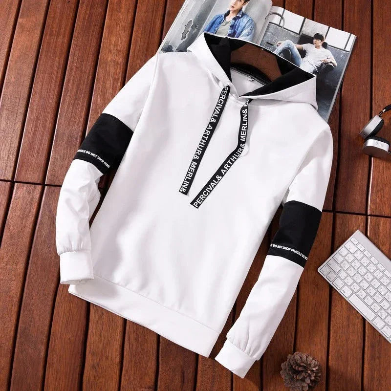 Männer Hoodies Langarm Casual Druck Mit Brief Sweatshirts Neue Frühjahr Hip Hop Pullover Sport Top Männliche Mit Kapuze Sweatshirts