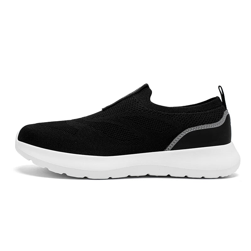 HOBIBEAR Unisex-Laufschuhe, breite Zehen, bequeme, rutschfeste Turnschuhe, atmungsaktive Mesh-Slip-On-Wanderschuhe