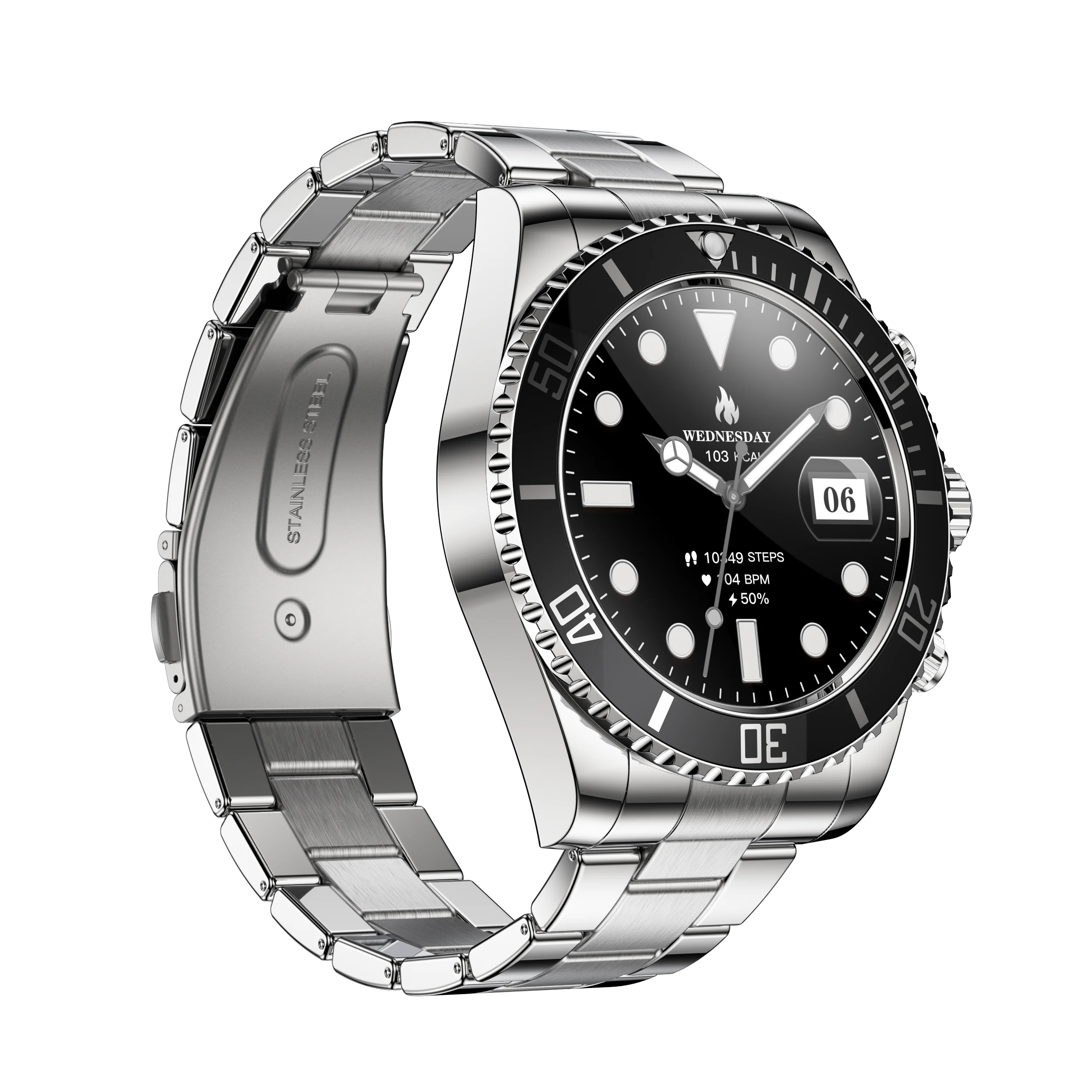 Neue DM18 Smartwatch, Green Submariner Premium Herren-Smartwatch Luxus Bluetooth-Telefonie Sport Fitness IP68 wasserdichte Uhr