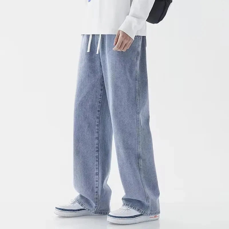 Herrenjeans, große Denim-Jeans für Teenager, Hosen für Herren, Jean, Baggy-Hosen, Herrenmode, Mann, männlich, Streetwear, koreanische Herren