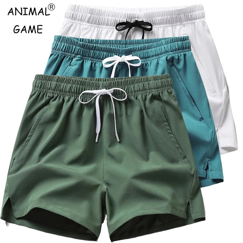 Neue Herren Fitness Leichte Jogginghose Sommer Casual Taschen Shorts Grund Einfarbig Kurze Hosen Jogging Strand Shorts Männer