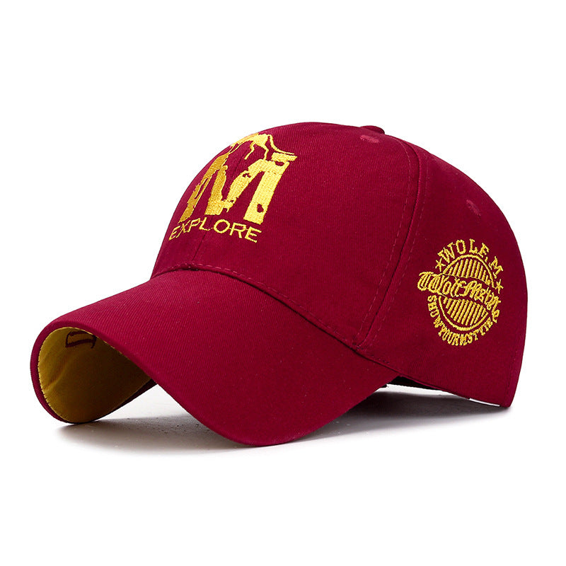 Korean Style Embroidered M Baseball Cap for Spring