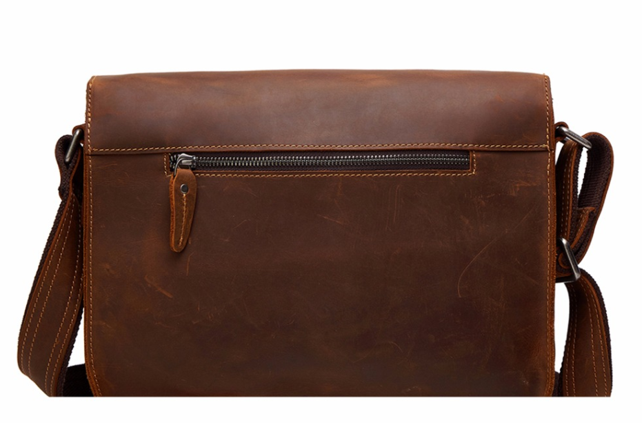 Men's Leather Shoulder Bag - Business Messenger Bag