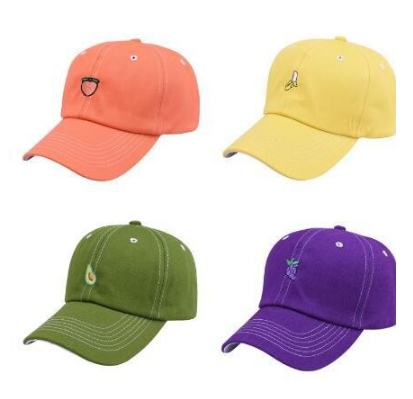 Embroidered Fruit Cap - Japanese and American Style