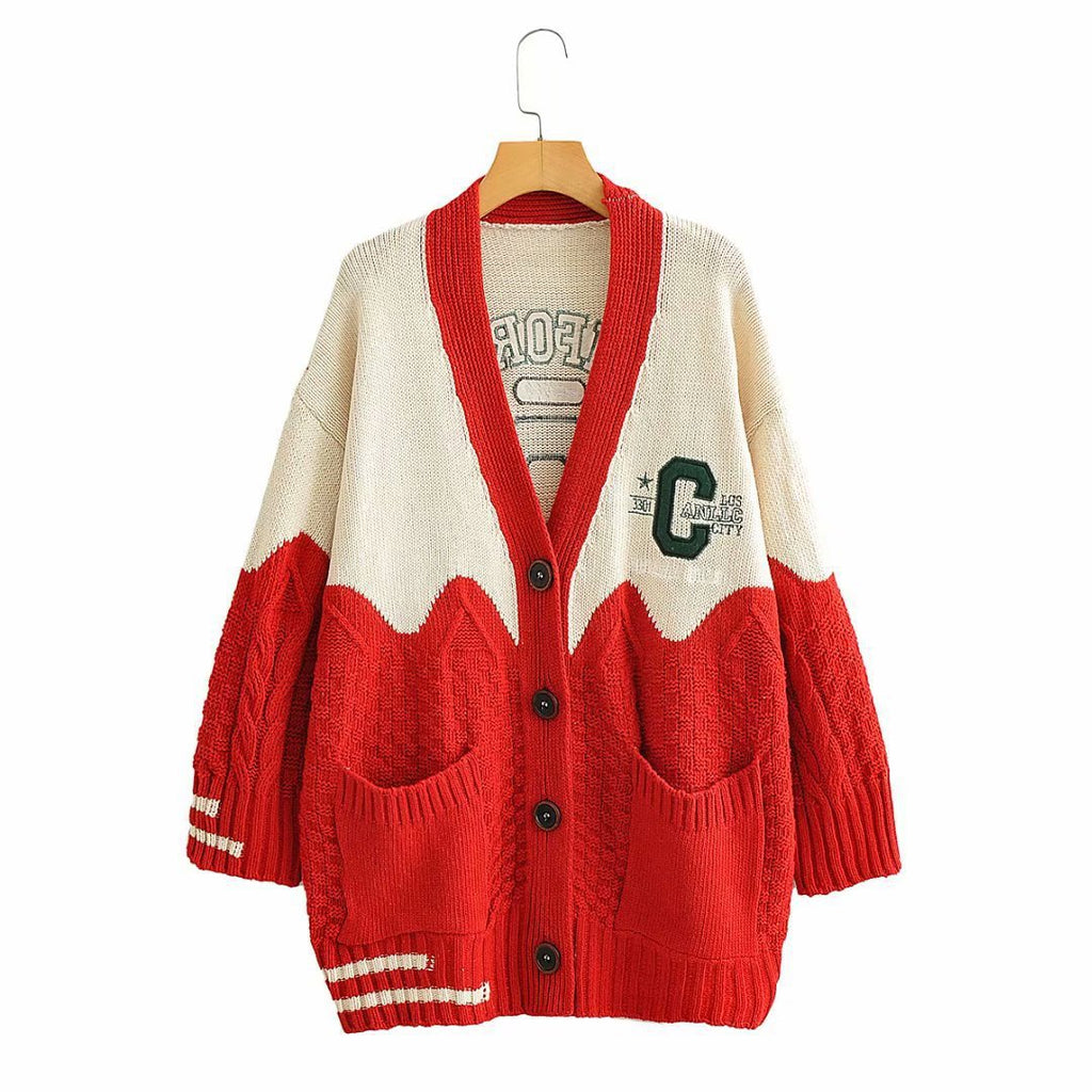 Korean Women's Fashion 2020 Fall Winter V-Neck Cardigan