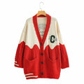 Korean Women's Fashion 2020 Fall Winter V-Neck Cardigan