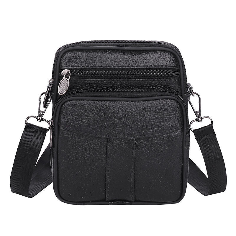 Men's Genuine Leather Cowhide Messenger Shoulder Bag