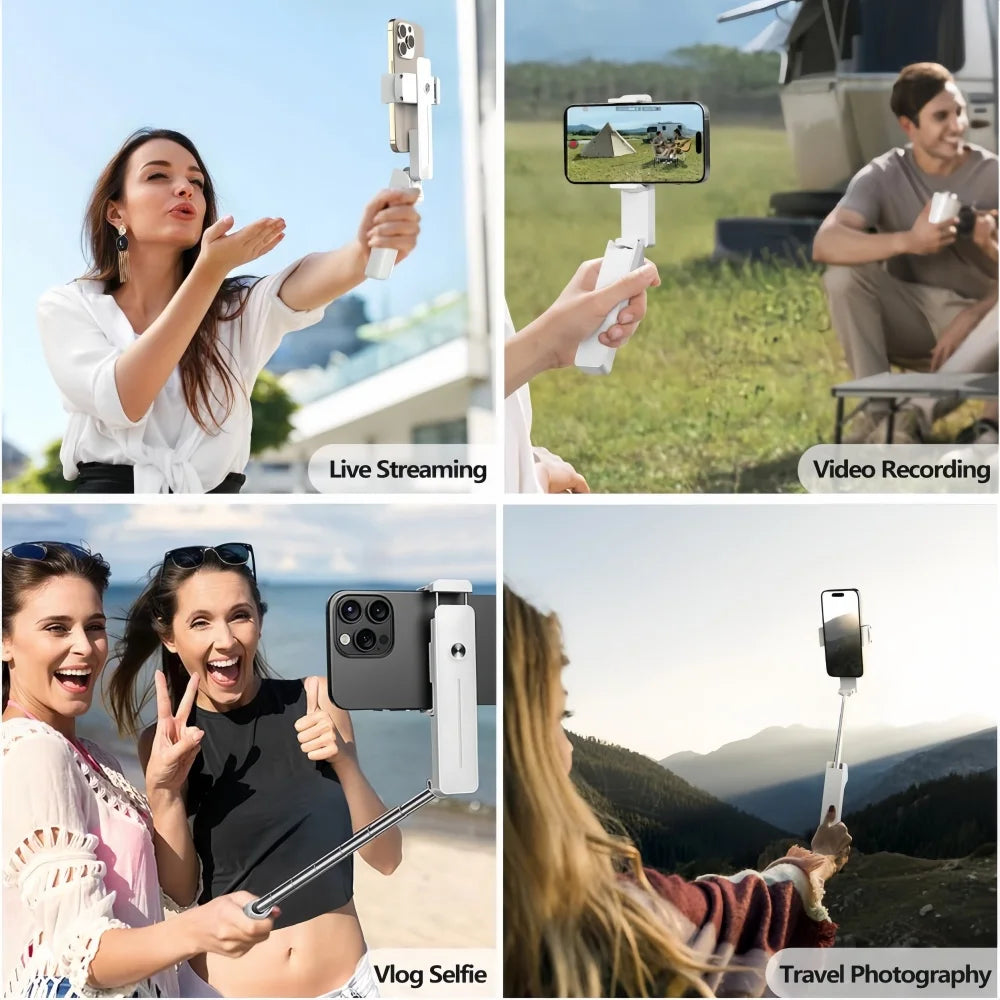 Mini Folding Selfie Stick 360° Rotation Holder Mobile Phone Stand for Outdoor Camera Photo Retractable Phone Selfie Stick