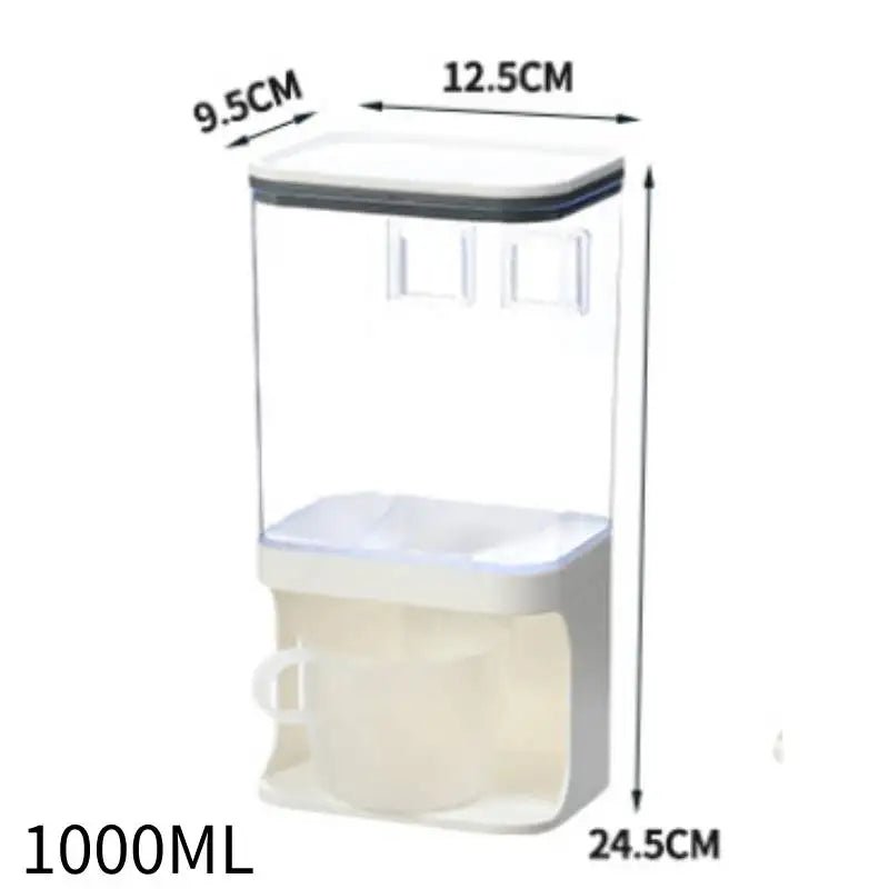 ACRDDK Küchen Aufbewahrungs Organizer Wandmontierte Getreide Spender Kunststoff Lagerboxen Set - Platzsparende Ordnung. - flohmarkt-deutschland.shop