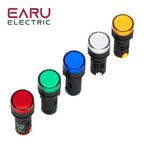 AD16-16C Panel LED Signalleuchte 16mm – 12V/24V/220V, 5 Farben wählbar - flohmarkt-deutschland.shop