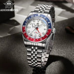 ADDIESDIVE AD2044 GMT Taucheruhr – 200m, BGW9 Leuchtend, Blasenspiegel, Quarz - flohmarkt-deutschland.shop