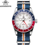 ADDIESDIVE AD2044 GMT Taucheruhr – 200m, BGW9 Leuchtend, Blasenspiegel, Quarz - flohmarkt-deutschland.shop