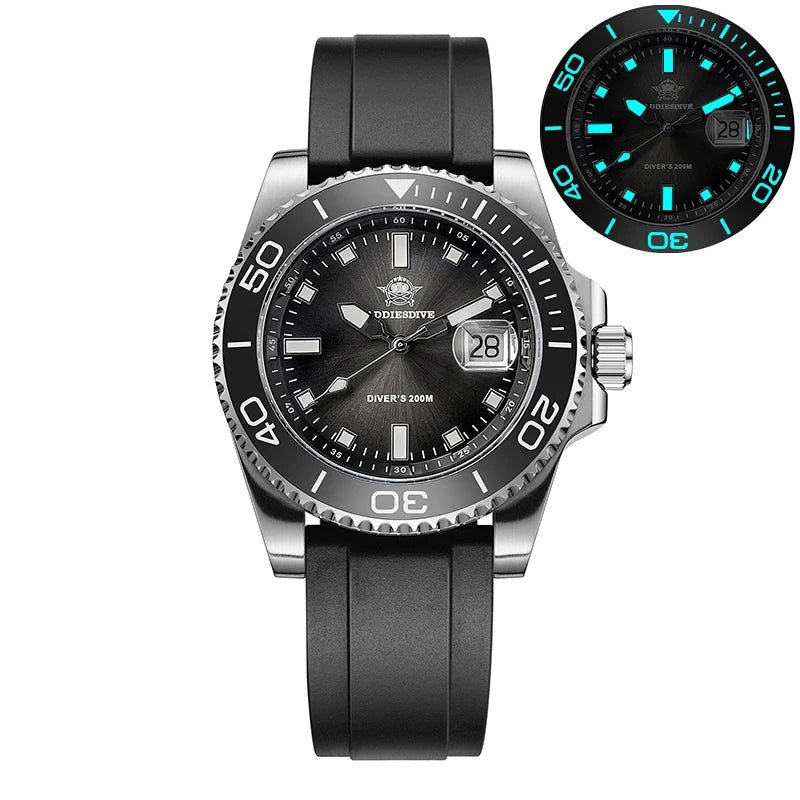 ADDIESDIVE AD2089 Taucheruhr – 41mm, Keramiklünette, BGW9, 200m, Edelstahl Quarz - flohmarkt-deutschland.shop