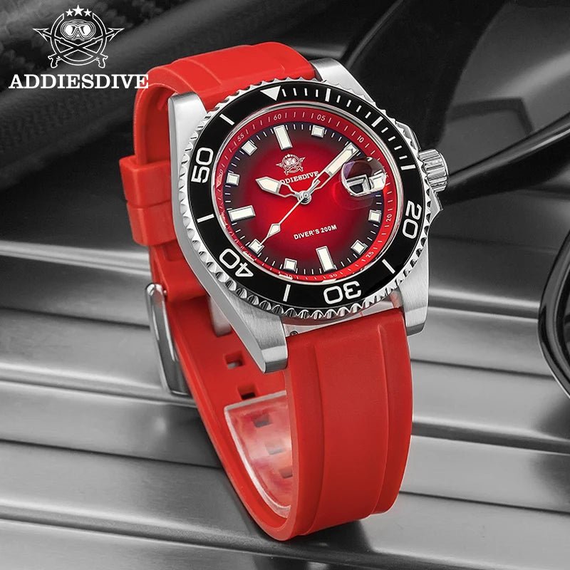 ADDIESDIVE AD2089 Taucheruhr – 41mm, Keramiklünette, BGW9, 200m, Edelstahl Quarz - flohmarkt-deutschland.shop