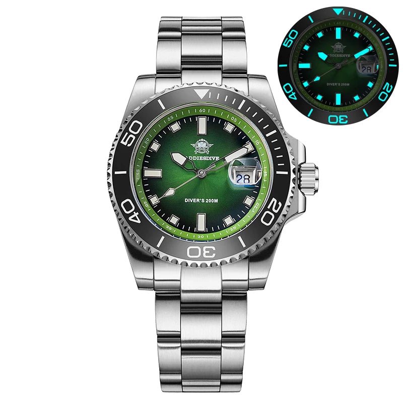 ADDIESDIVE AD2089 Taucheruhr – 41mm, Keramiklünette, BGW9, 200m, Edelstahl Quarz - flohmarkt-deutschland.shop