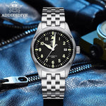 ADDIESDIVE AD2519 Vintage Automatikuhr – 200m, C3 Leuchtend, 316L Edelstahl - flohmarkt-deutschland.shop