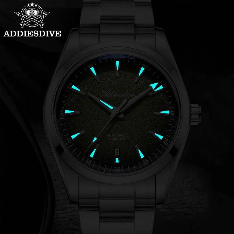 ADDIESDIVE Herren Automatikuhr – BGW9 Leuchtend, Saphirglas, 200m, 39mm, Edelstahl - flohmarkt-deutschland.shop