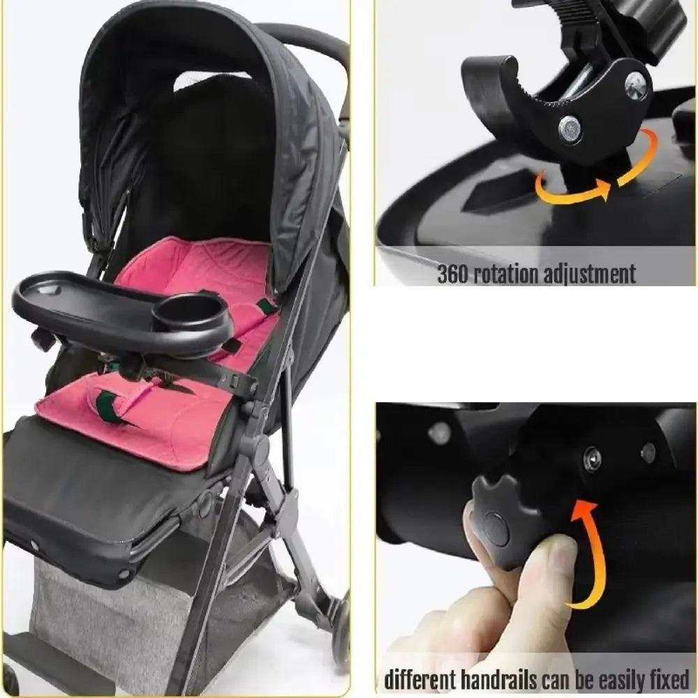 Antislip Stroller Cup Holder Practical Detachable Universal Stroller Tray Handy Convenient Stroller Accessories Baby Stroller
