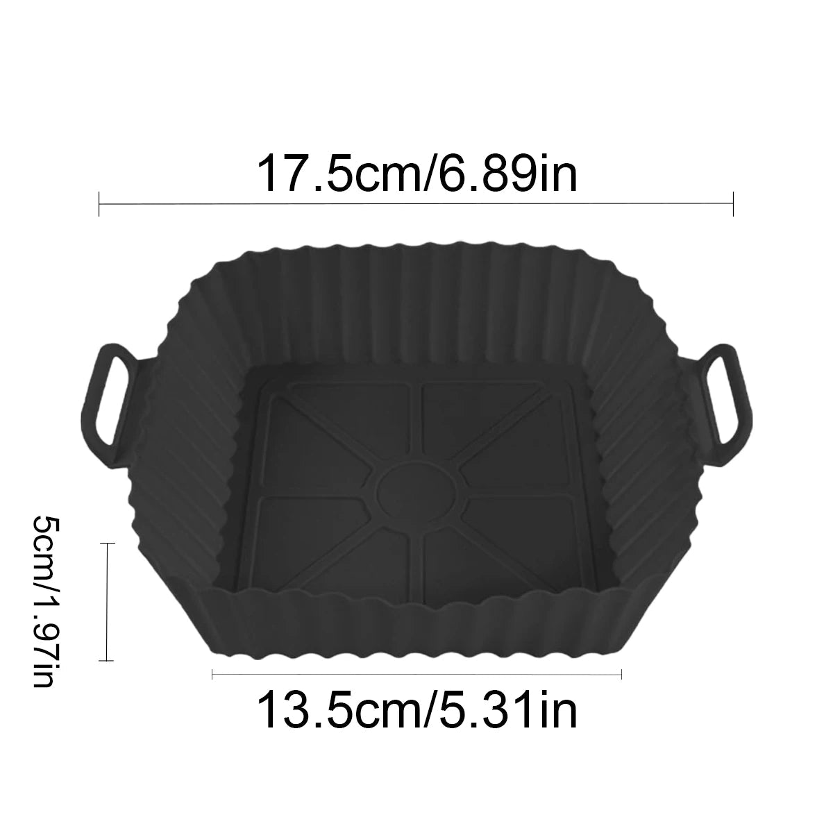 AeroHaus Air Fryer Silikon Topf - Wiederverwendbar Für Gesundes Kochen Und Leichte Reinigung Mit 5 cm Höhe - flohmarkt-deutschland.shop