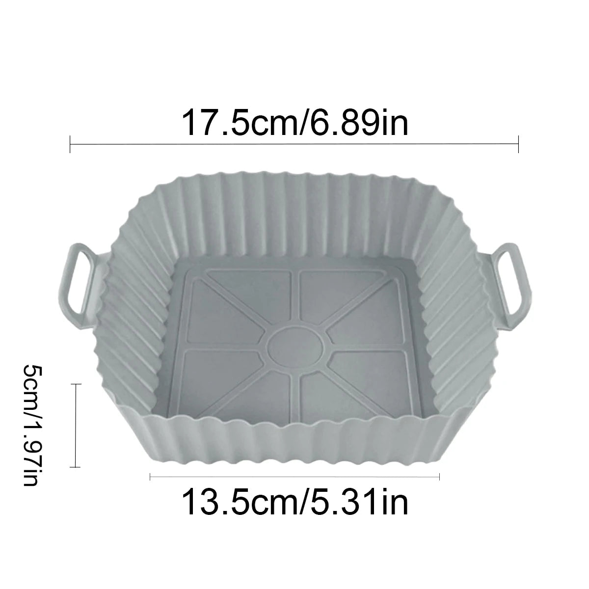 AeroHaus Air Fryer Silikon Topf - Wiederverwendbar Für Gesundes Kochen Und Leichte Reinigung Mit 5 cm Höhe - flohmarkt-deutschland.shop